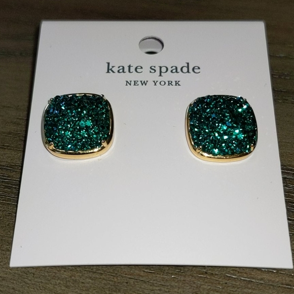 NEW Kate Spade Clay Pave Small Square Studs - Picture 7 of 7